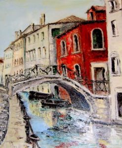 Voir le détail de cette oeuvre: Pont à Venise devant la maison rouge