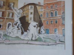 Voir le détail de cette oeuvre: Une fontaine à ROME